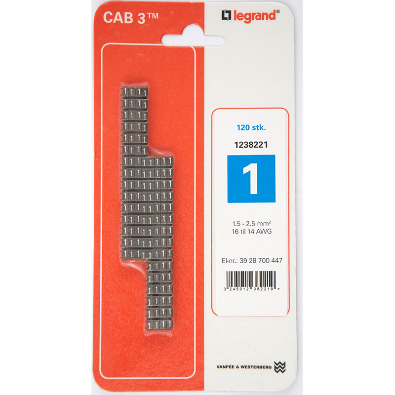 CAB3 Ledningsmærker 1,5-2,5 mm² (1)