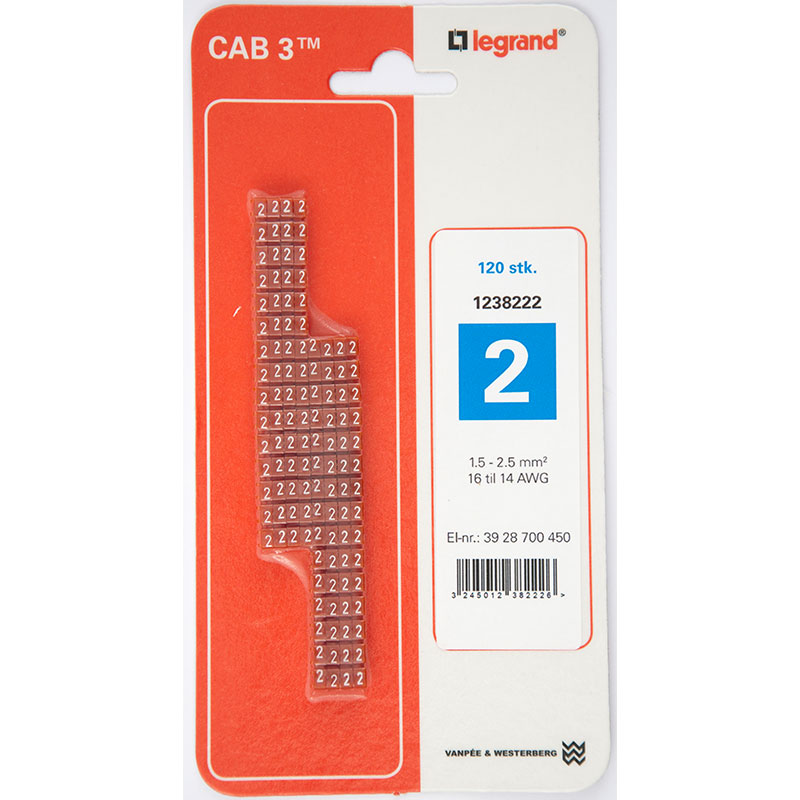 CAB3 Ledningsmærker 1,5-2,5 mm² (2)