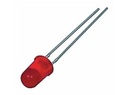 5mm std. LED - Rund, RØD diffus (8mcd 60°)