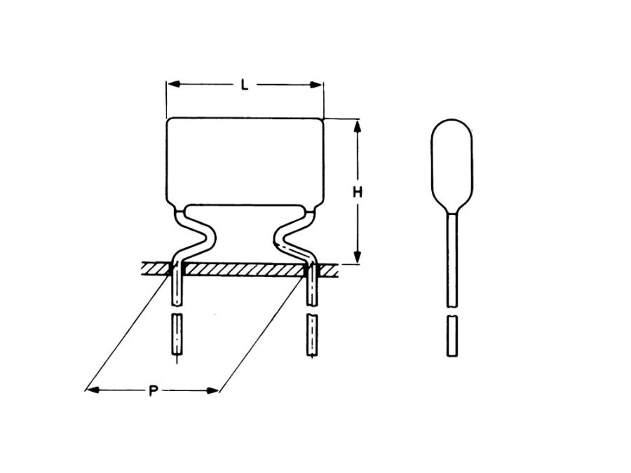 MKT kondensator - 220nF (0,22uF) 100V 10mm (10%)