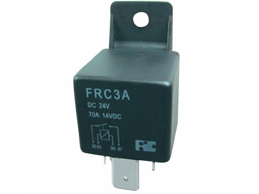 Autorelæ - 24VDC / 70A, spadestik, 1 x slutte (SPST-NO)