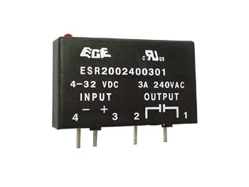 Solid state relæ - 4-32Vdc, 240Vac / 3A, 1 x slutte, m. LED