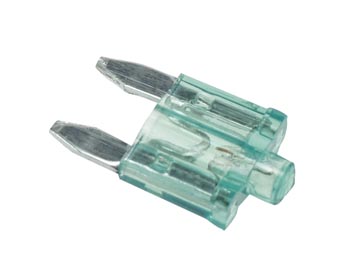 Mini-autosikring m. indikatorlys - 30A Grøn