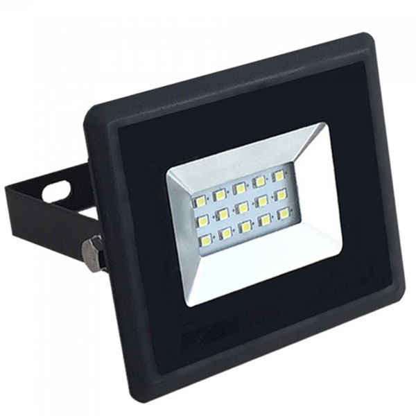 10W LED projektør 6500K 850Lm sort