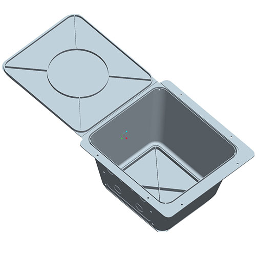 Downlight Safebox m. påstøbt låg