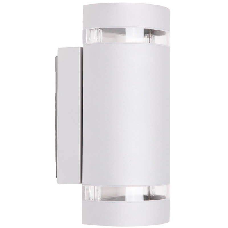L&K design focus 2XGU10 væglampe alu hvid