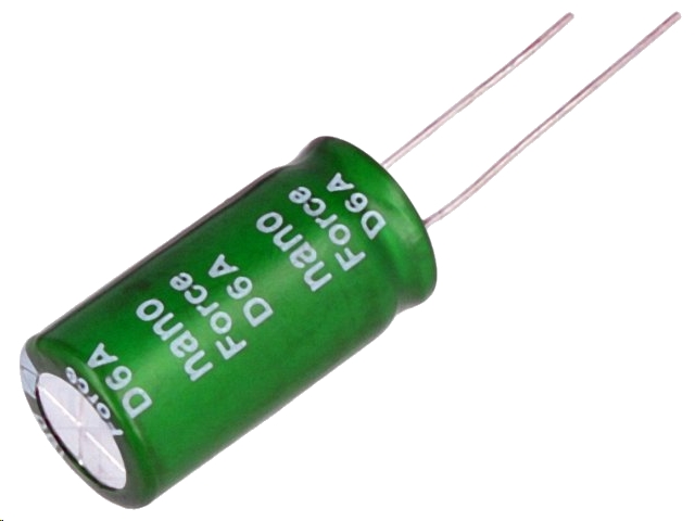 Elektrolyt backup kondensator - 10F 2,7V (Ø12,5x25mm)