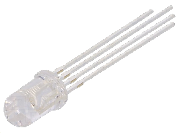 5mm LED - Trefarve RGB, fælles anode (60°)