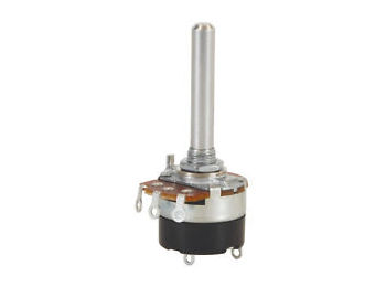Potmeter - 47kOhm log. m. 250VAC kontakt (Ø6mm)