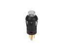 Rund mini trykkontakt - 1P OFF-(ON) Grøn LED (Ø7,8mm)