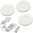 DIOSPOT LED inb.spot 3W sæt af 3 + driver 2700K hvid