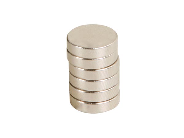 Magnet, neodynium - Cyl. N35-45 Ni Ø12x3mm (10 stk.)