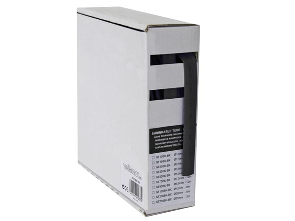 Krympeflex 2:1 - Ø6,4mm SORT (15m boks)