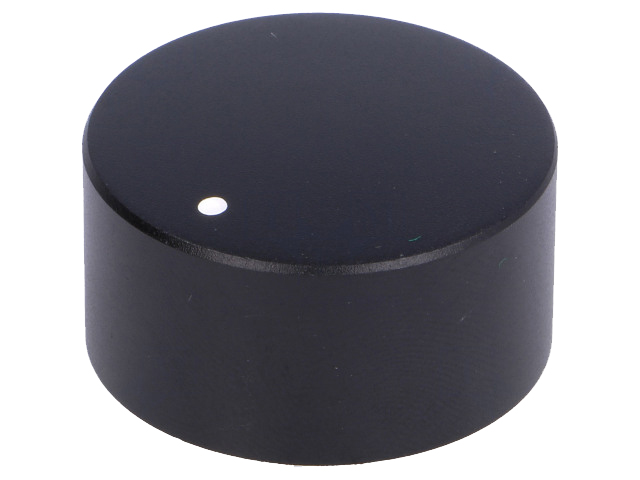Drejeknap til 6mm aksel, Ø30x16mm, Sort