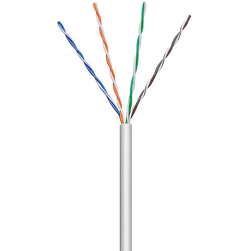Datakabel UTP CAT6E, grå, CCA 4x2x0,24 - pr. m.