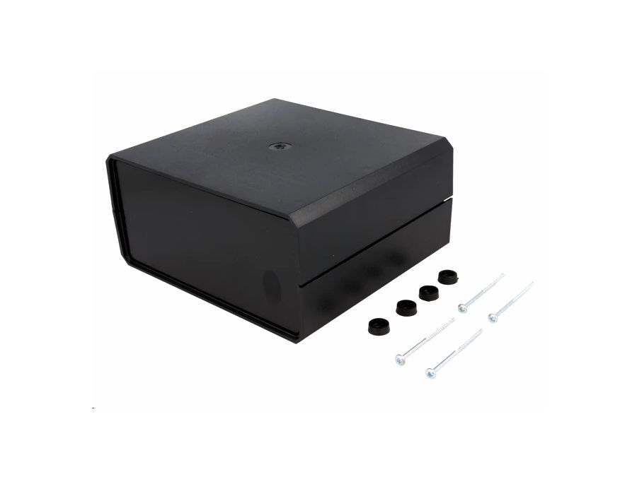 ABS instrumentkabinet - Sort/sort (160x180x85mm)