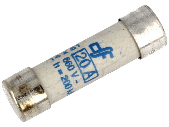 Keramisk sikring - Ø14x51mm, 20A / 690VAC