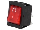 Vippekontakt - 2P OFF-ON, 250V/16A, Rød lys