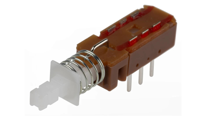 Trykkontakt til print - 2P ON-ON 0,5A/100VAC 1A/25VDC