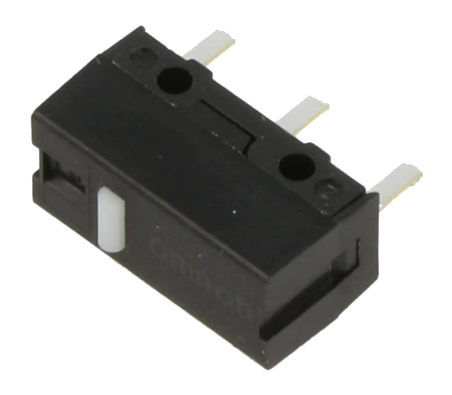 Mikroswitch u. arm - 1mA/6Vdc, OFF-(ON) SPST-NO, loddeben