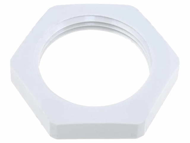 Plastmøtrik PA6 - M25, Lys grå