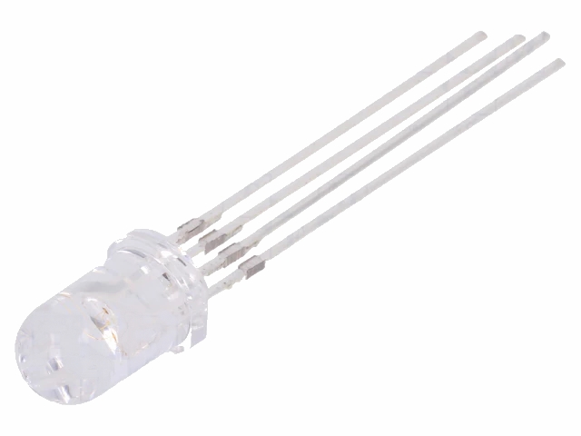5mm LED - Trefarve, RØD/GRØN/GUL, vandklar (30°)