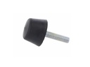 Vibrationsdæmp. gummifod - M6x25mm gevind, Ø25mm, konisk