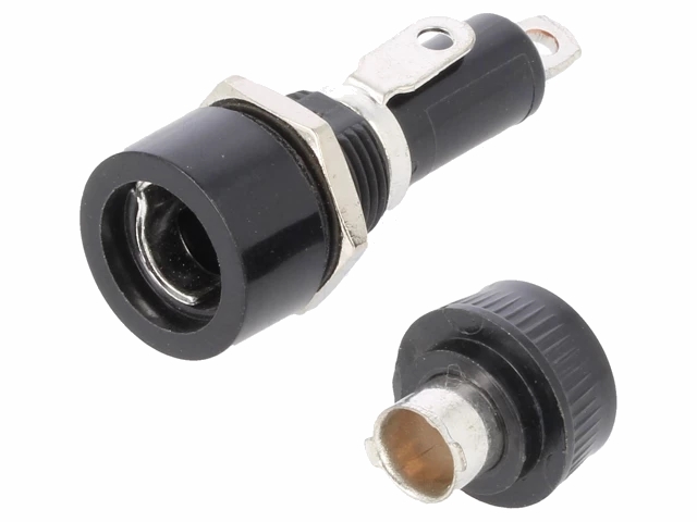 Sikringsholder - Ø6,3x32mm, til kabinet (maks. 30A)