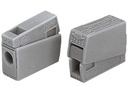 Belysningsklemmemuffe - 0,5-2,5mm², 1 fast, 1 fleks, Grå