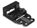 Mont.holder 221-serie klemmemuffe, lodret, snap-in, Sort