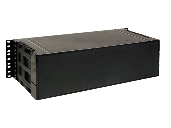 19" ABS plastkabinet - 3U til rackmont., Sort