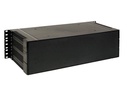 19" ABS plastkabinet - 3U til rackmont., Sort