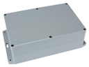 Plastkabinet m. flanger - GRÅ, IP65 (222x146x75mm)