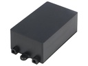 G1017 plastkabinet - Sort m. flanger (44x72x25mm)