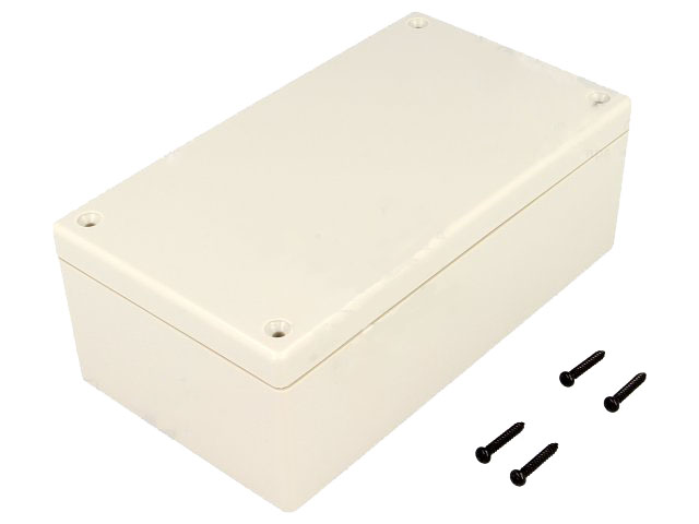 G1098 plastkabinet - Mørkegrå (135x75x50mm)