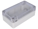 G203C plastkabinet - Klart låg, IP65 (115x65x40mm)