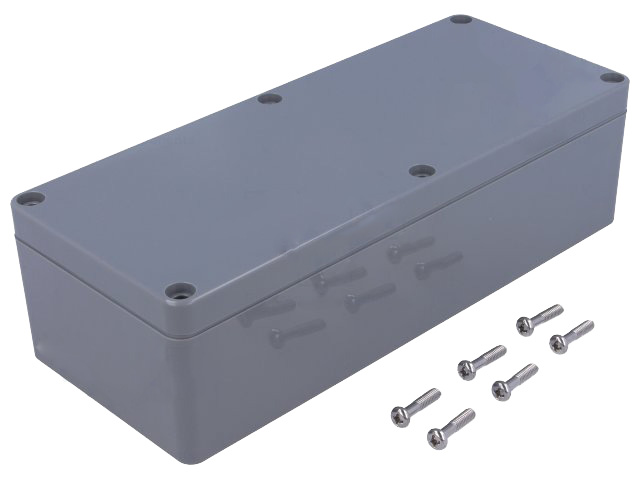 G346 plastkabinet - Mørkegrå, IP65 (80x195x55mm)