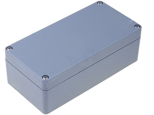 G368 plastkabinet - Grå, IP65 (80x160x55mm)