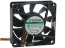 DC blæser - 70x70x20mm 12Vdc, 1,56W, Vapo, 3 ledn. (F-type)