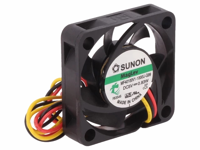 DC blæser - 40x40x10mm 5Vdc / 0,83W Vapo, 3 ledn.