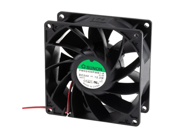 DC blæser - 92x92x38mm 24Vdc / 12,2W m. kugleleje
