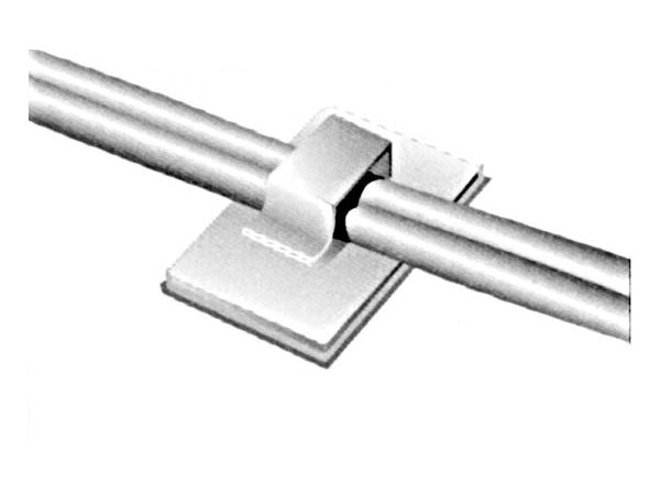 Selvklæbende kabelholder - 5,6 x 7,2mm hul (10 stk.)