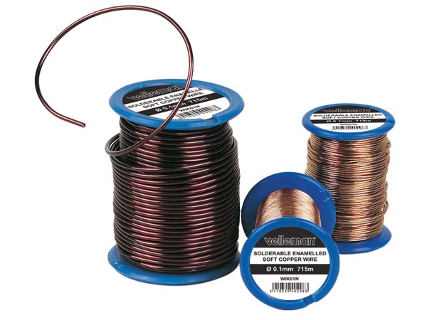 Lakisoleret kobbertråd - Ø1,5mm x 21m (0,2ohm)