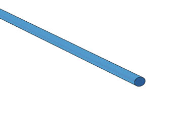 Krympeflex 2:1 - Ø2,4mm BLÅ (1,2m)
