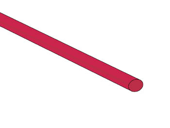 Krympeflex 2:1 - Ø1,6mm RØD (1,2m)