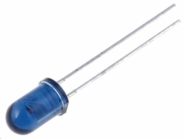 5mm IR LED - Rund, Transparent Blå, 940nm, 210mW (17°)