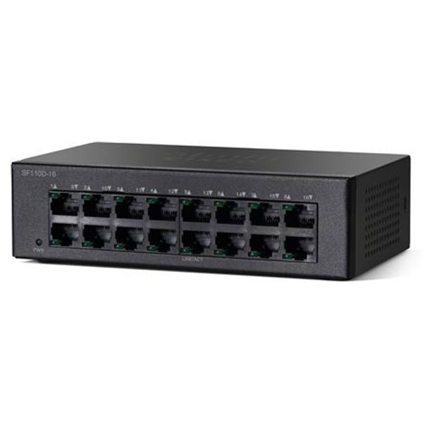 16 ports Ethernet switch 10/100 Mbps SF110D-16-EU