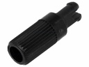 Spindel til stor (PT15N) trimmepotmeter - Ø6 x 12mm, Sort
