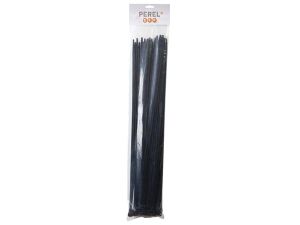 Kabelstrips - 9x610mm, Sort (50 stk.)