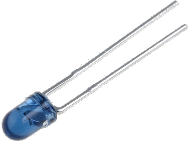 3mm fototransistor - 940nm, 30V, Transparent blå